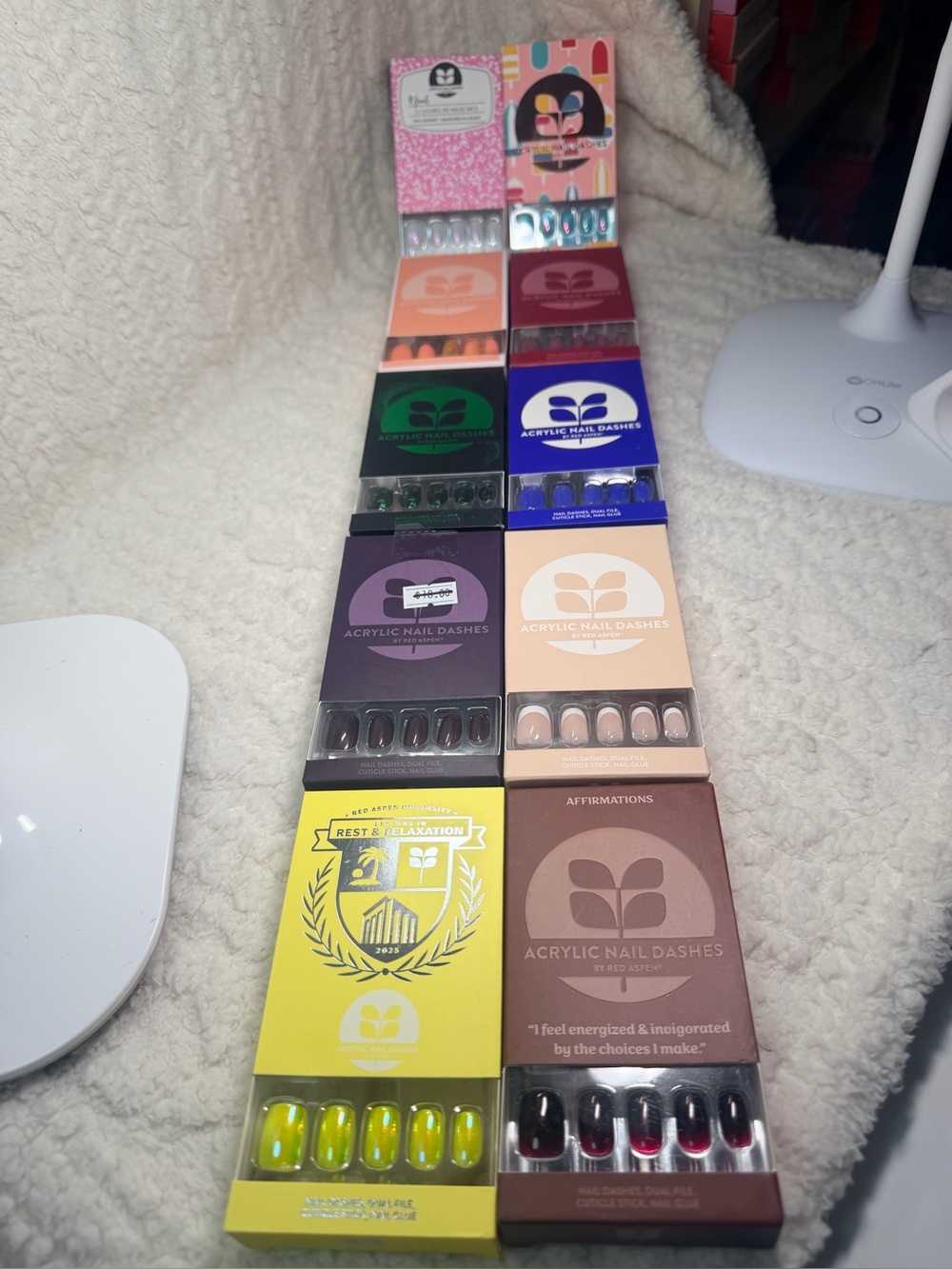 Ref Aspen Acrylic Nail Dashes Bundle of 10